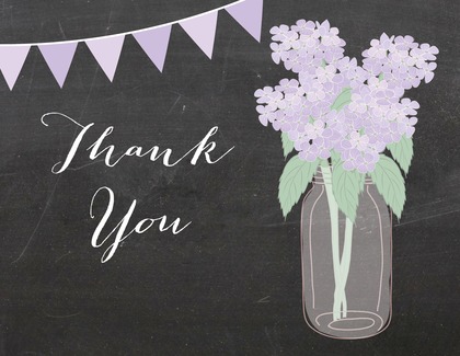 Pink Hydrangeas Chalkboard Banner Note