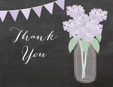 Lavender Hydrangeas Chalkboard Banner Note