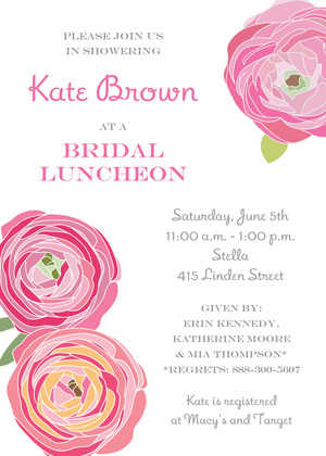 Purple Lavender Flower Bridal Shower Party Invitations
