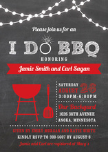 I Do BBQ Lights Red Wedding Invitations