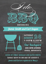 I Do BBQ Lights Turquoise Wedding Invitations