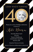 Turning 40 Birthday Photo Cards