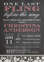 Faux Chalkboard Wedding Sign Invitations