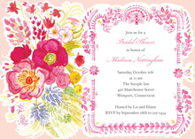 Sophisticated Vintage Floral Modern Wedding Invitations