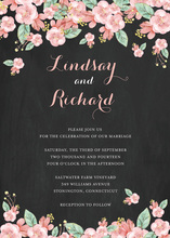 Chalkboard Floral Wedding Suite Invitations