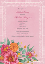 English Rose Garden Wedding Suite Party Invitations