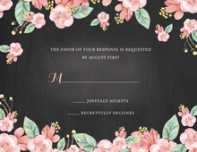 Chalkboard Floral Response Card