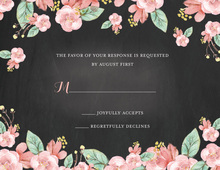 Chalkboard Floral Response Card