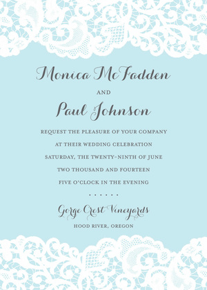 Blue Lace RSVP Response Card