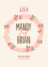 Floral Wreath Save The Date