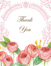 English Rose Garden Thank You Cards