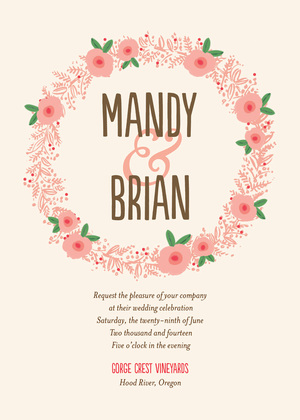 Floral Wreath Response Card