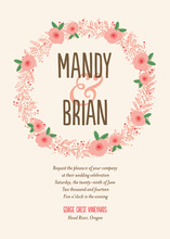 Floral Wreath Wedding Suite Invitation