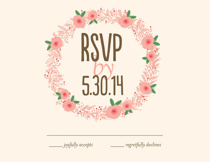 Floral Wreath Wedding Suite Invitation