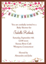 Baby Bird Winter Shower Invitations