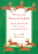 Charming Whimsical Reindeer Invitation