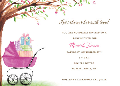 Beautiful Bassinet Boy Invitation