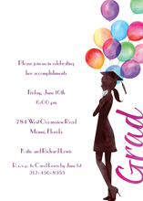 Beautiful Balloons Grad Invitation