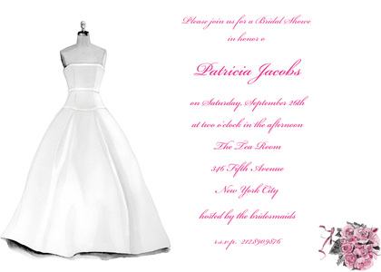 Bridal Dress Form Thank You Cards