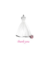 Bridal Dress Form Thank You Cards