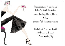 Cocktail Petite Girl Invitation