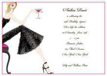 Cocktail Petite Girl Blonde Invitations