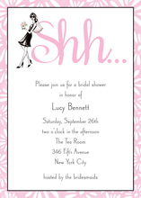 Surprise Silhouette Woman Birthday Invitations