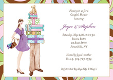 Fashionable Couple Baby Shower Invitation