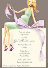Expecting a Big Gift Neutral Blonde Invitation