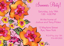 Inspiring Watercolor Pink Garden Invitation