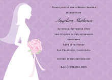 I Do Silhouette Bridal Shower Invitations