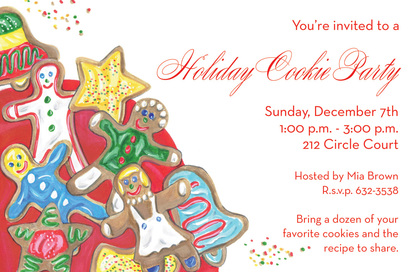 Cookie Sprinkles Christmas Invitations