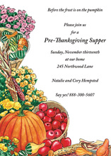 Fall Bounty Cornucopia Invitations