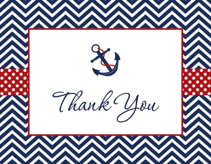 Navy Chevron Nautical Baby Wishes