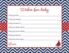 Navy Chevron Nautical Baby Wishes