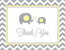 Chevron Yellow Elephant Note