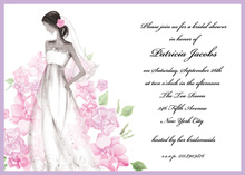 Modern Lavender Bouquet Girls Bridal Shower Invitations