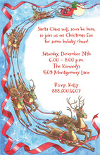 Flying Santa Invitations