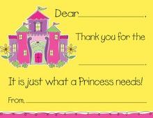 Pink Princess Green Polka Dot Fill In Thank You Cards