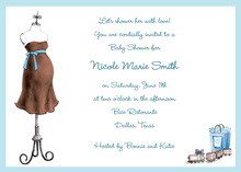 Boy Polka Dots Mom Invitations