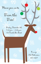 Decorated Rudolph Invitations