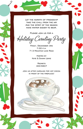 Bright Cocoa Holiday Invitations