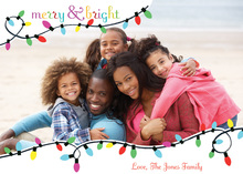 Bright Christmas Lights Photo Cards