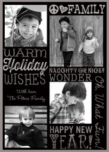 Warm Holiday Wishes Chalkboard Photo Cards