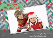 Happy Holidays Confetti Photo Cards
