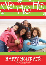 Ho Ho Ho Happy Holidays Photo Cards