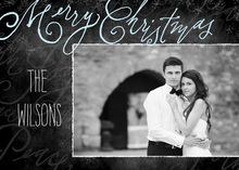 Merry Scripts Black Charcoal Photo Cards