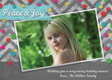 Peace & Joy Confetti Photo Cards