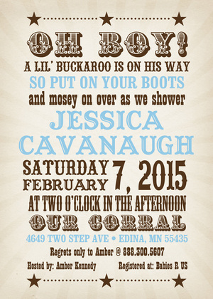 Sweet Rustic Soft Pink Baby Shower Invitations