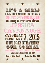 Sweet Rustic Soft Pink Baby Shower Invitations